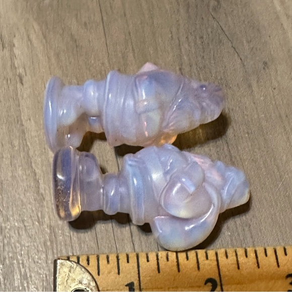 Pink Opalite Santa Claus Crystal Figurine Statue Christmas - Picture 2 of 6